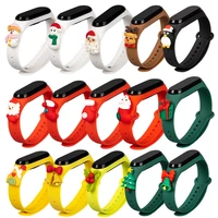 christmas style sport strap for xiaomi mi band 67 wristband bracelet for xiaomi miband 5 smart watch accessories miband 7 strap