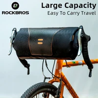 rockbros waterproof bike bag mountain road cycling bikepacking mtb handlebar basket large capacity bicycle front bag accessories