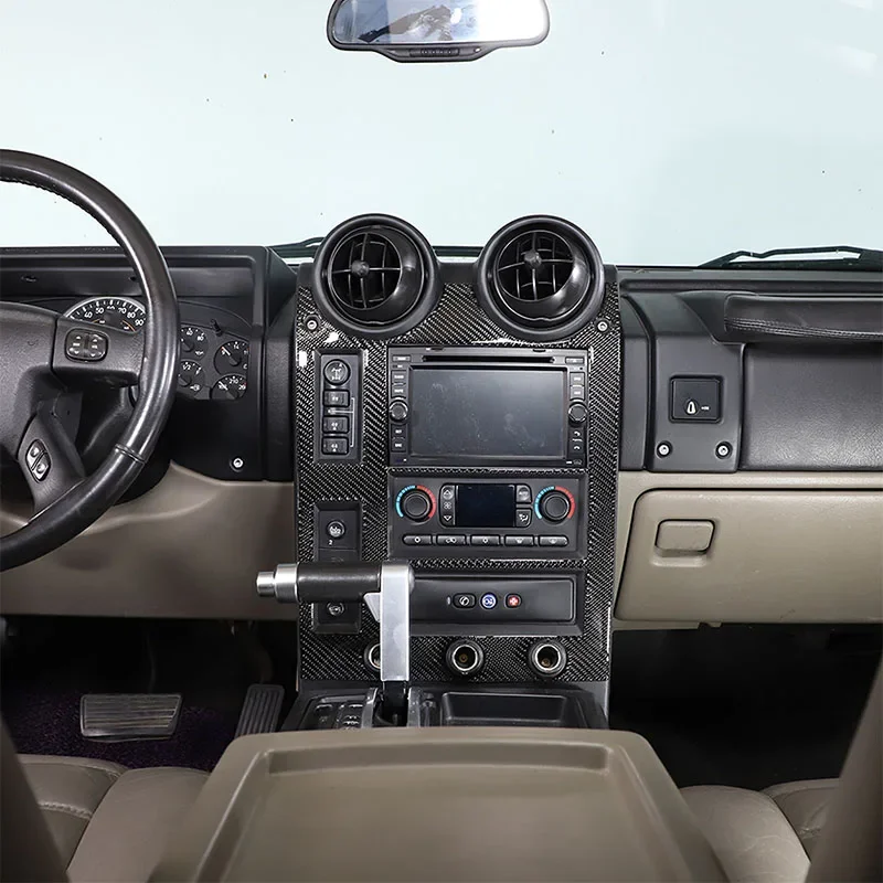 Для Hummer H2 2003-2007 мягкое углеродное волокно автомобильное центральное управление