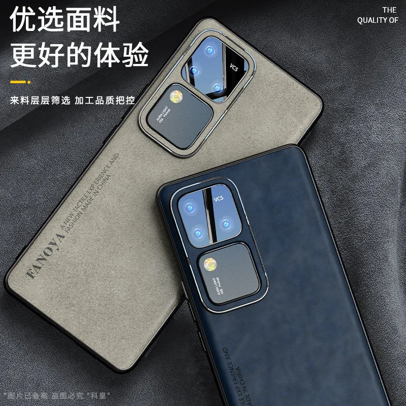 Чехол для Vivo V30 Pro 5G Роскошный Кожаный Телефон Задняя Крышка Для V 30 Камера Защита