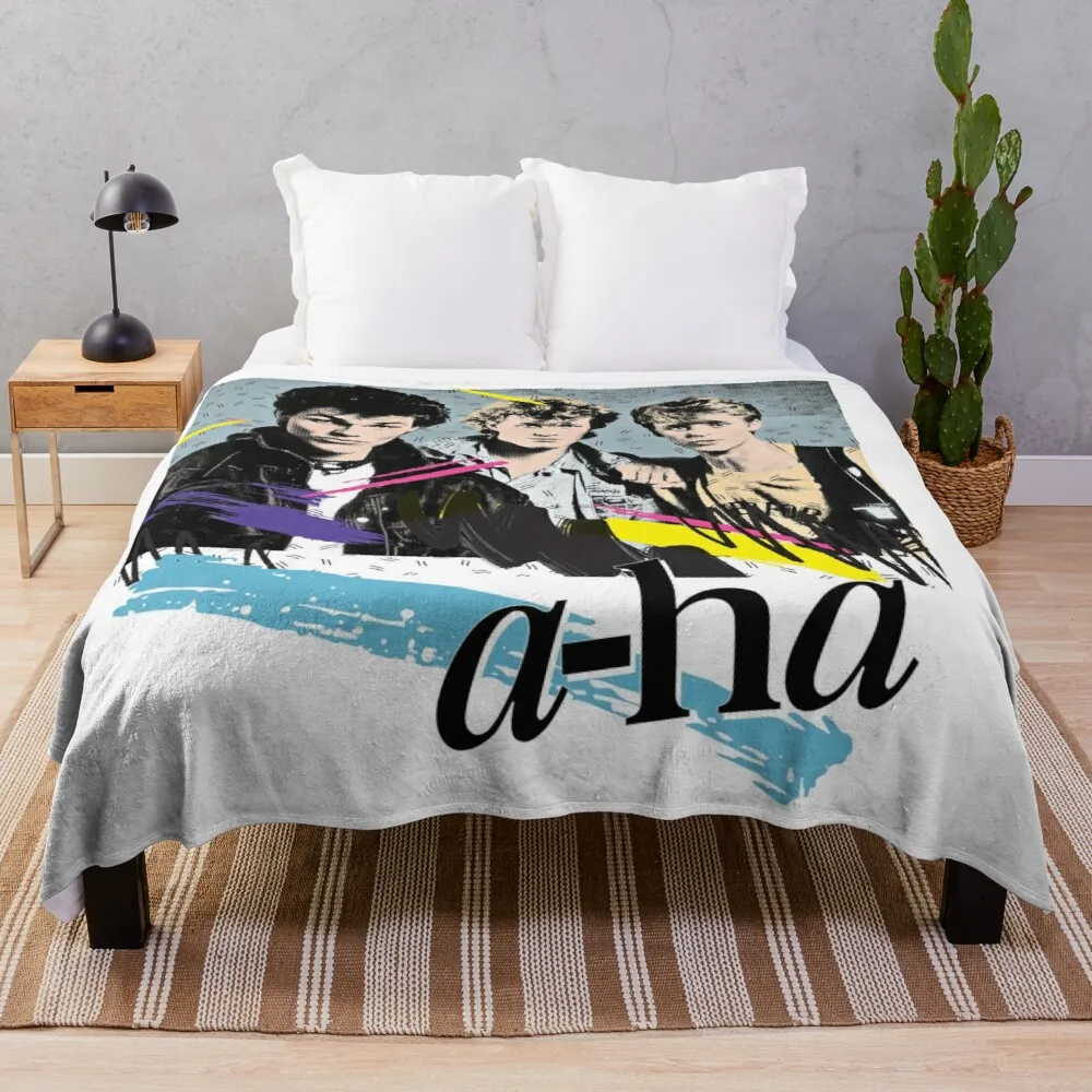 

Original Vintage Styled 80s A-Ha Design Throw Blanket Fuzzy Blanket