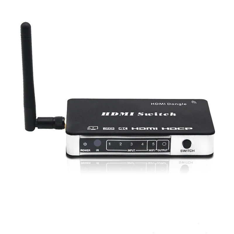 

4K 1080p 4 Port HDMI Switch 4x1 with IR Remote Control Wireless Wifi Screen Mirroring for IPhone IOS Android Phone To TV Monitor