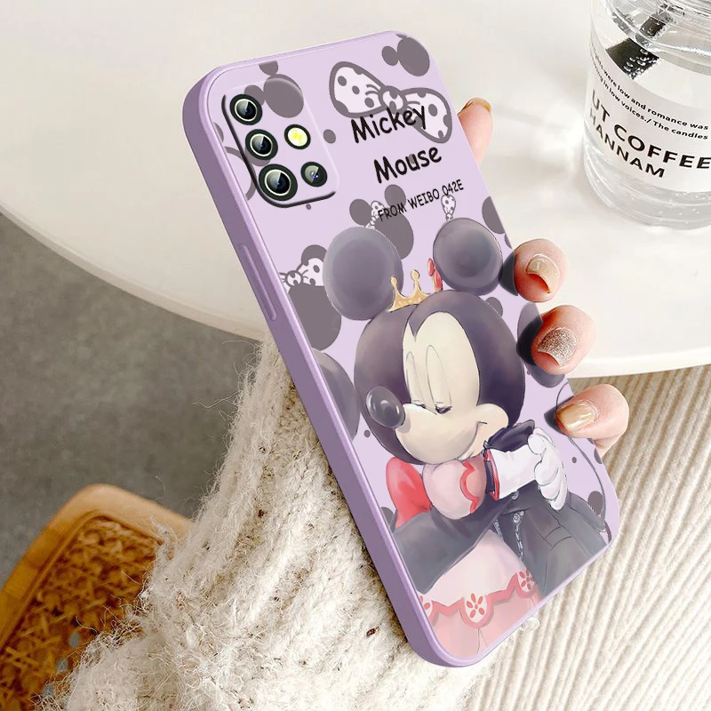 

Cute Disney Minnie Phone Case For Samsung A54 A34 A04 A14 A13 A12 A31 A91 A81 A71 Core Lite Liquid Rope Cover