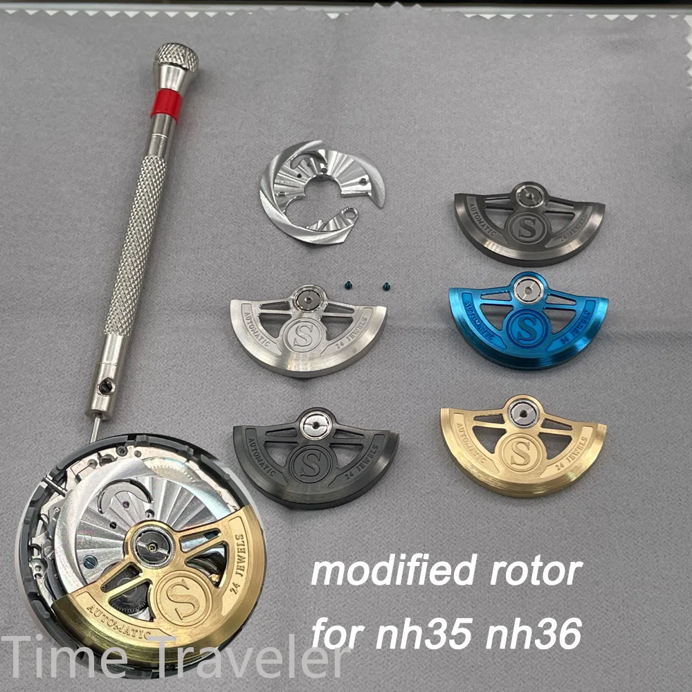 

Modified Movement Rotors for Seiko NH35 NH36 NH37 NH38 NH39 Movements Oscillating Weight Hammers Blue Gold silver Watch Parts