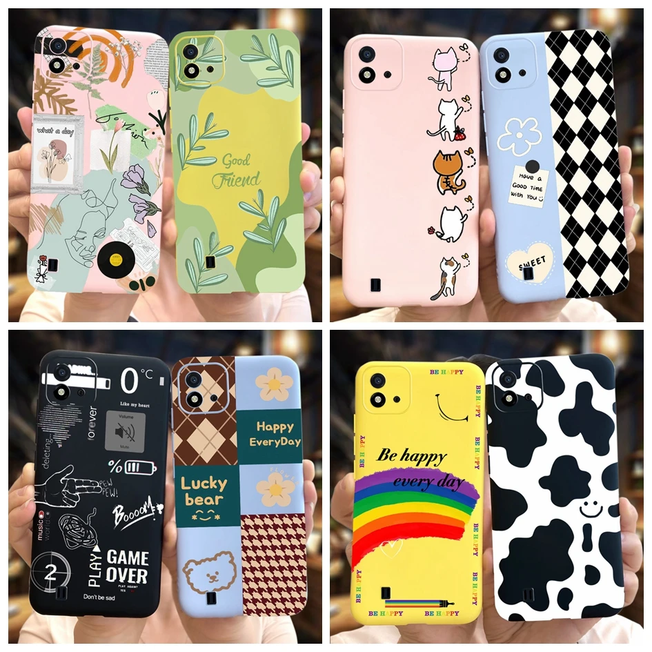 Мягкая силиконовая задняя крышка для телефона Realme C11 2021 дюйма