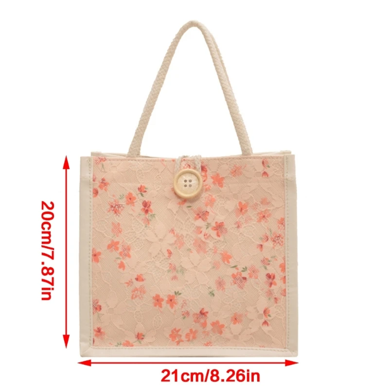 Модная студенческая тканевая сумка легкая для учебников с цветочным узором