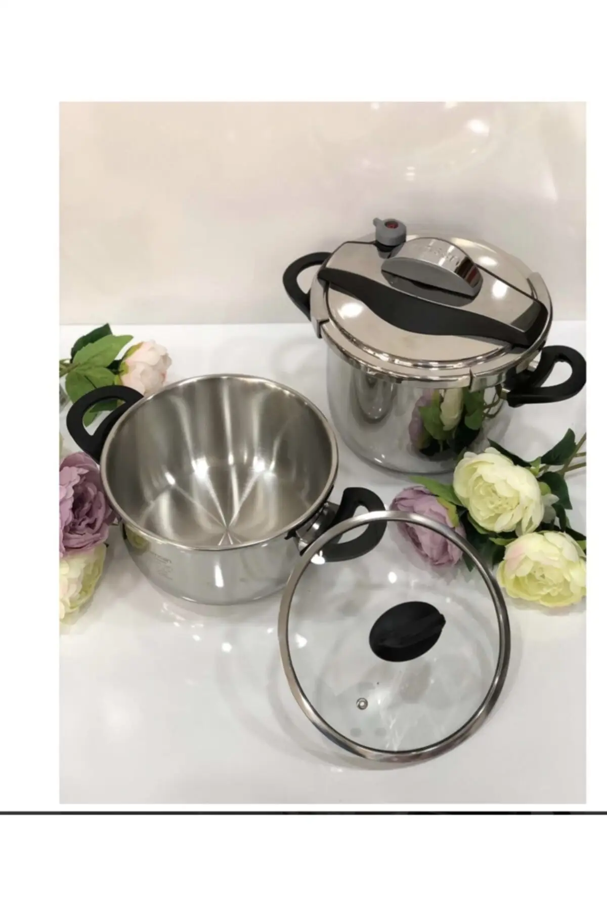 

Presso 6 Lt + 4 Lt 2'li Pressure Cooker Black