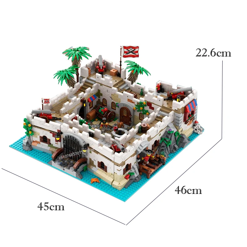 НОВЫЙ 3382 шт. средневековая пиратская серия MOC солдатская крепость модель DIY