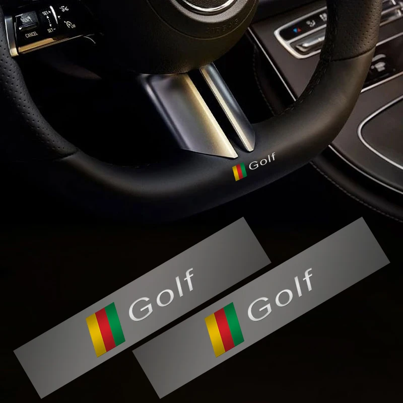 

Car Steering Wheel Sticker Decals For Volkswagen CC Golf T-ROC Polo Passat Jetta Tiguan Touran Scirocco Lavida Santana Magotan