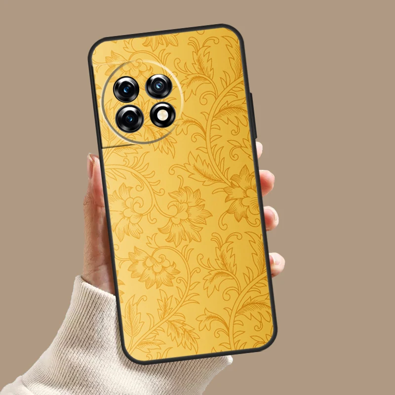 Фото Золотой чехол с цветочным узором для OnePlus Nord CE 5 2 3 4 Lite N30 OnePlus 13 11 12 15 13T 13R 10T 12R 9 10 Pro №5