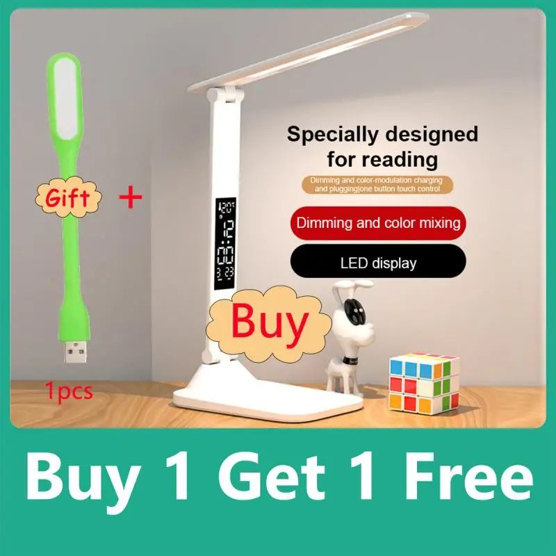 

LED Desk Lamp USB Dimmable Touch Foldable Table Lamp Intelligent Eye Protection Table Light For Study Learning Reading Lamp