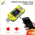Вольтметр RD UM34 UM34C, для приложения, USB 3,0, Вольтметр постоянного тока, амперметр, измеритель напряжения измеритель тока, для батареи, кабель для заряда, тестер сопротивления