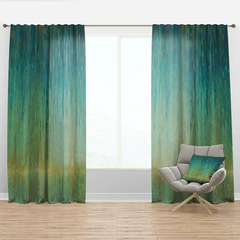 

'Abstract Rain Panel' Modern & Contemporary Curtain Panel