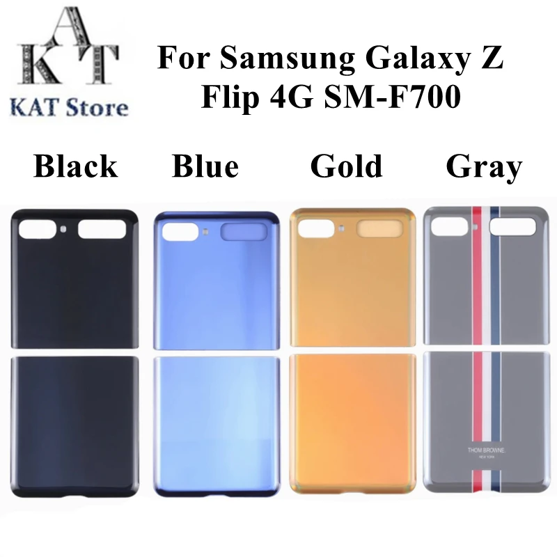 

1Pcs Back Plate For Samsung Galaxy Z Flip 4G SM-F700 Battery Back Glass Cover Rear Door Housing Case Replacement