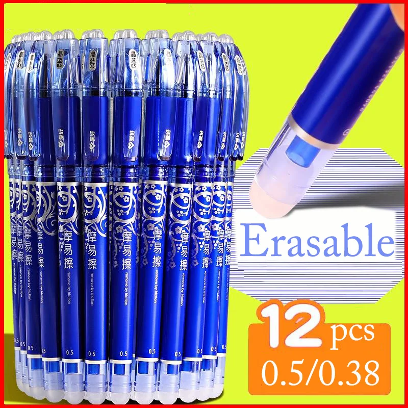 

Гелевая ручка со стираемыми чернилами, 0,5 дюйма, 0,38 мм, 12 шт.