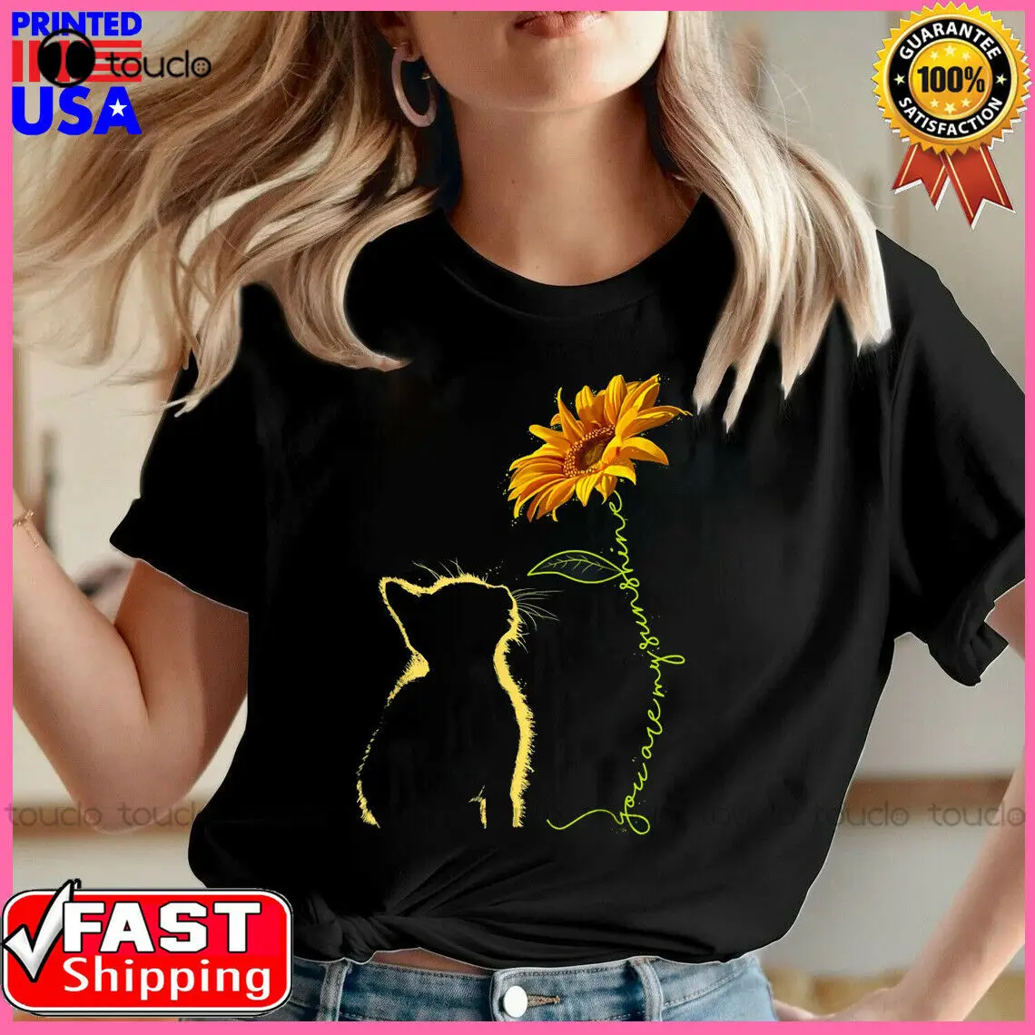

Футболка с надписью «Cat You Are My Sunshine»
