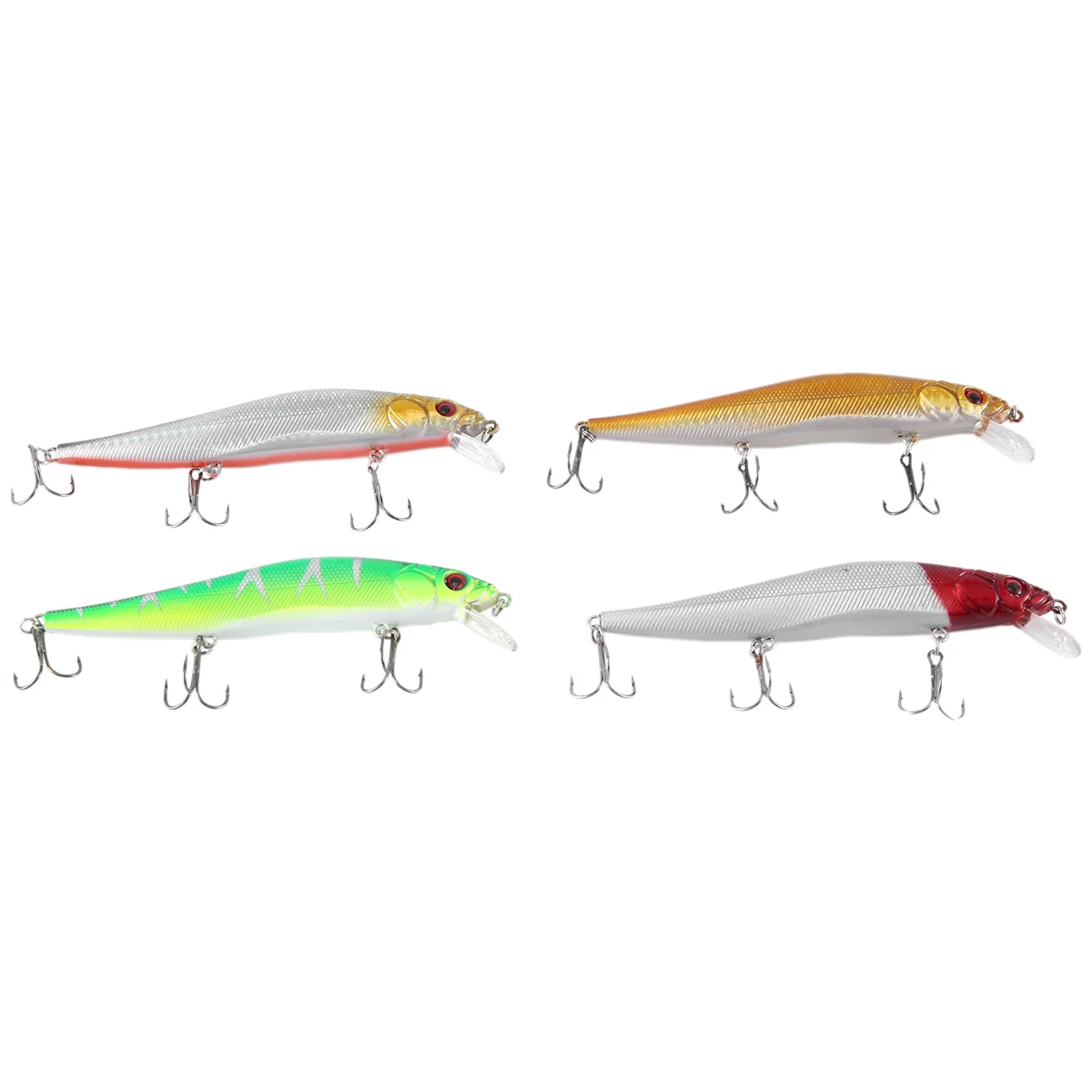 

4Pc Fishing Lure 14cm/23G Crankbait Wobblers 3D Eyes Perch Artificial Bait Pike Carp Bait Swim Bait Fishing