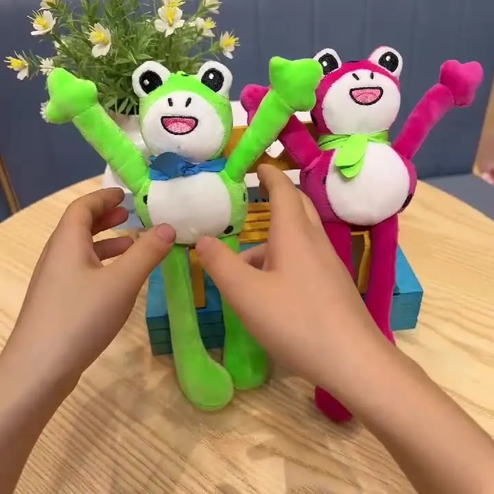 Новый бутик мягкая забавная лягушка с возможностью вытягивания Милая подвеска