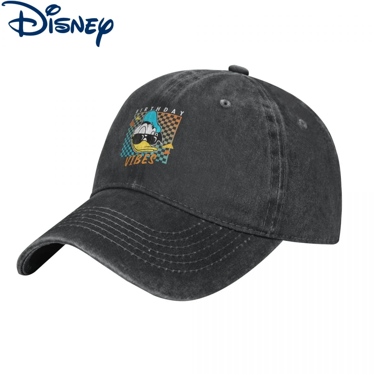 

Disney Donald Duck Birthday Vibes Baseball Caps Casual Distressed Cotton Cartoon Snapback Cap Unisex Outdoor Workouts Caps Hat