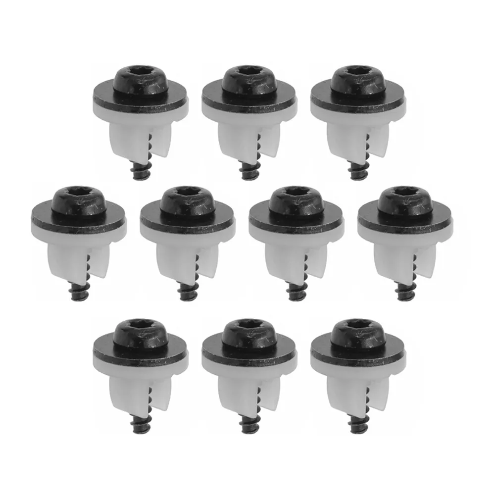 

10 Sets T30 Torx Head Under Engine Shield Screw Grommet Set For Ford Vehicles+ K26 White Car Accessories