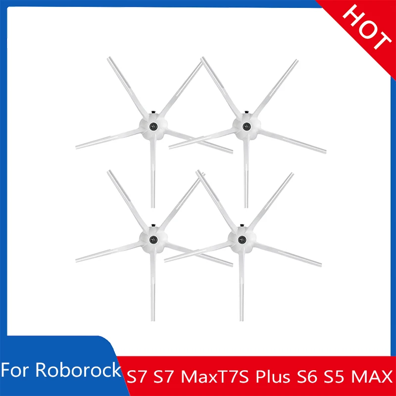 

For Xiaomi Roborock S7 S7 Max S7 Maxv T7S T7S Plus S6 S5 MAX S50 S55 E2 Robot Vacuum Cleaner 5-Arm Silicone Side Brush Parts