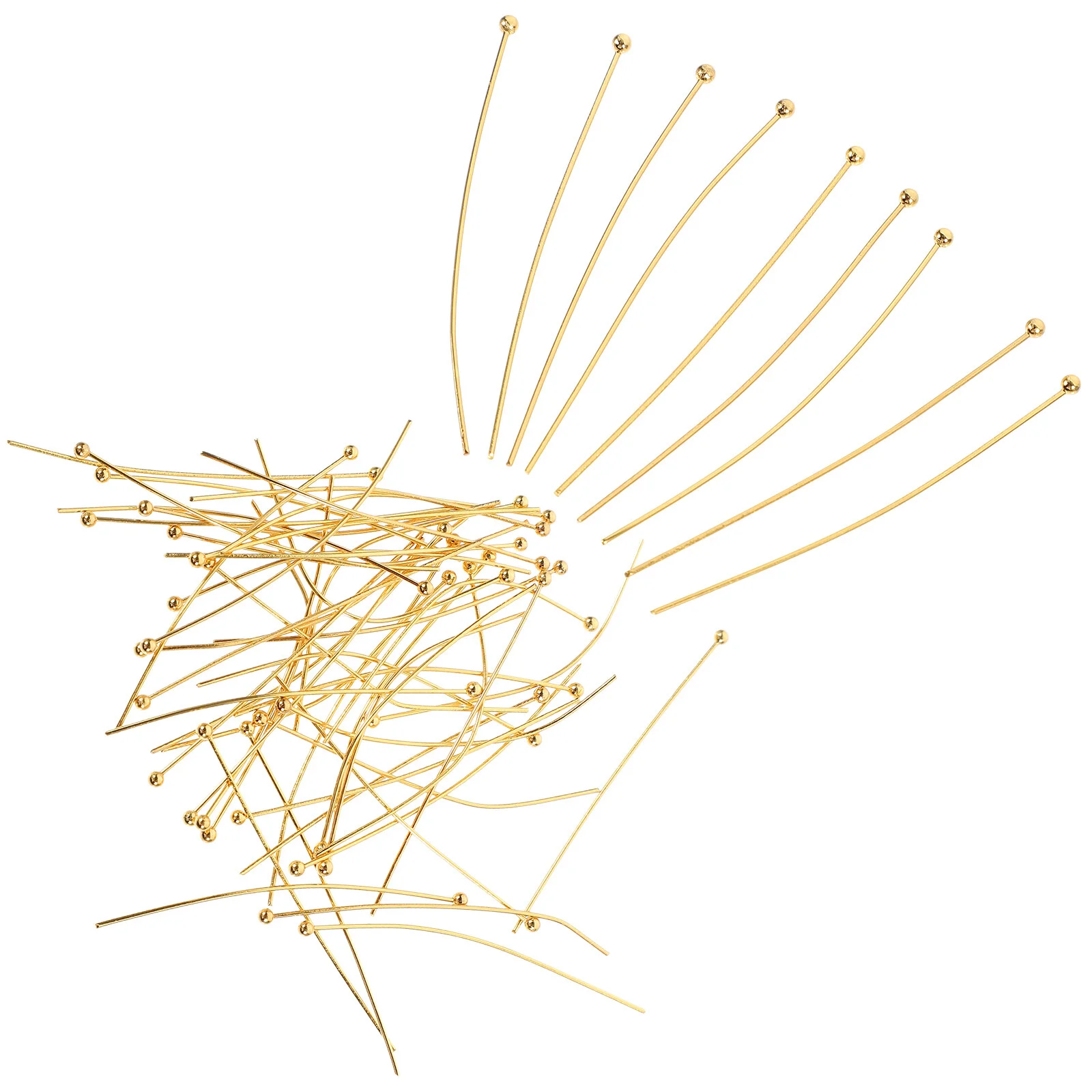 

50 Pcs Ball Jewelry Needle Earring Material Gold Filled Earrings Making Findings Crystal Pendants DIY Headpins Choker Necklace