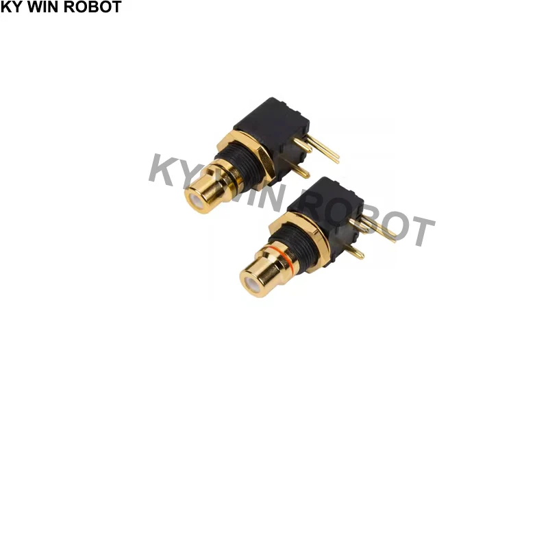 

2PCS/LOTS Taiwan Gold-Plated RCA Holder Turntable DAC Decoder Digital Coaxial Input Output PCB 90 Degree Solder Board Socket