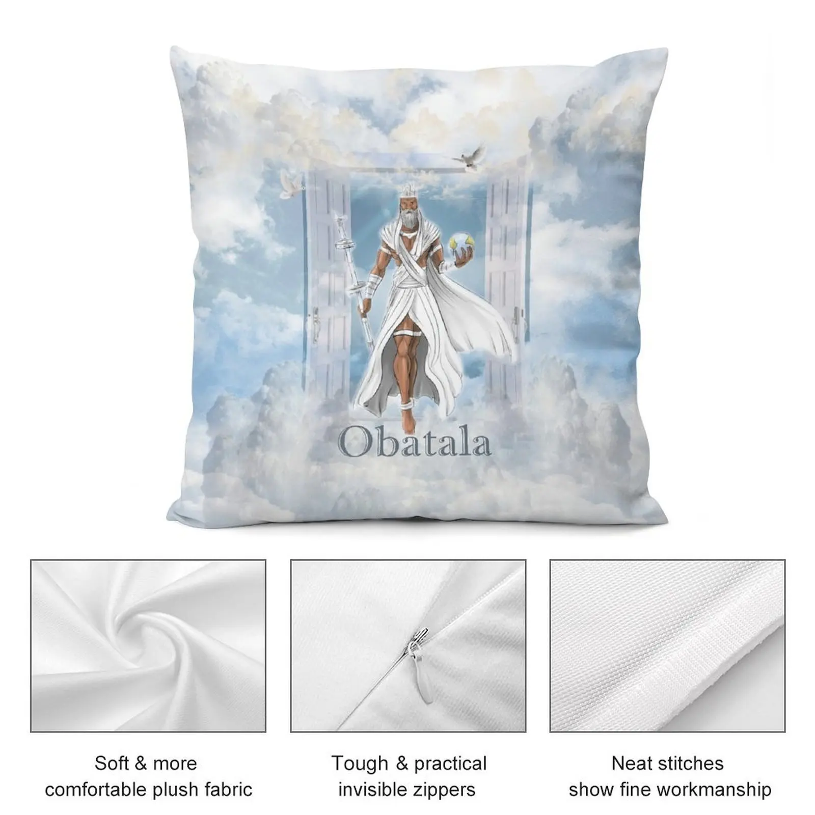 Obatala Бог творчества и мудрости в Yoruba Pantheon декоративная подушка для сна
