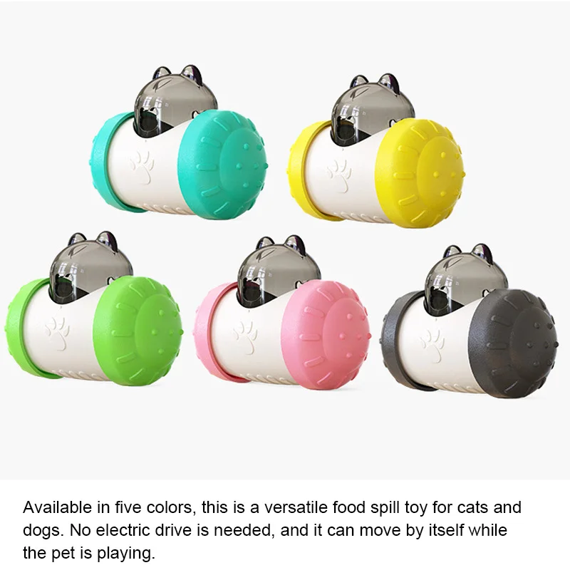 

Tumbler Leaker Fun Tumbler Pets Toy Cat Dog Puzzle Interactive Toy Rocking Bear Slow Food Ball Pet Toy For Pet Supplies Dog Toy