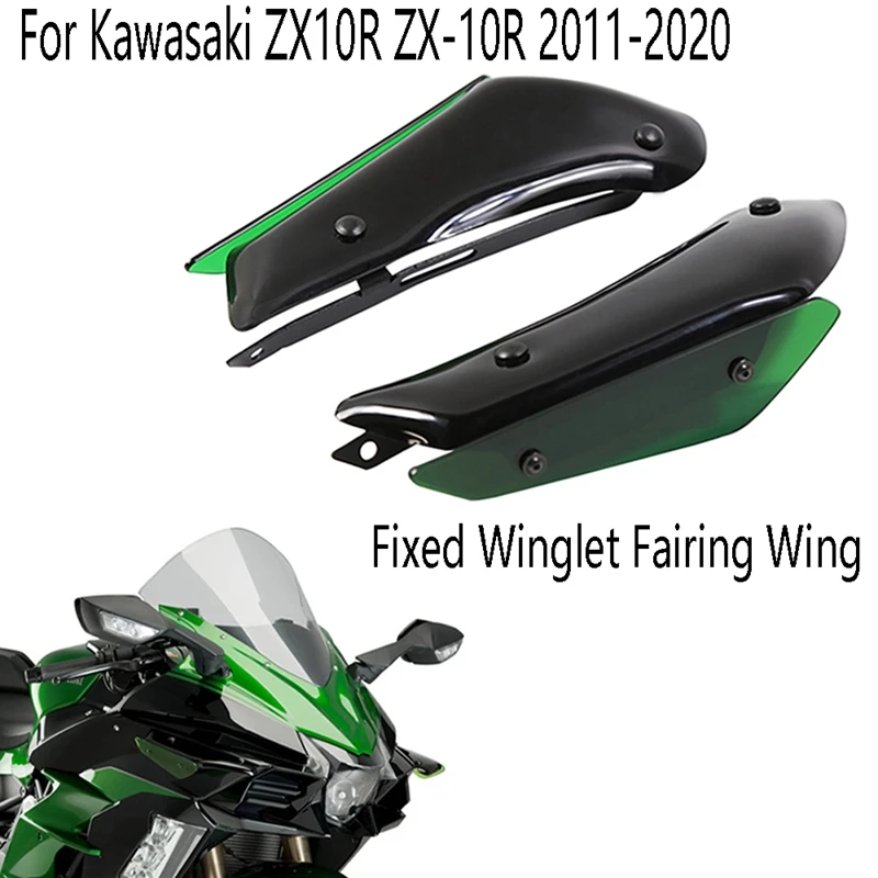

Motorcycle Fairing Parts Aerodynamic Wing Kit Fixed Winglet Fairing Wing for KAWASAKI ZX10R ZX-10R 2011-2020