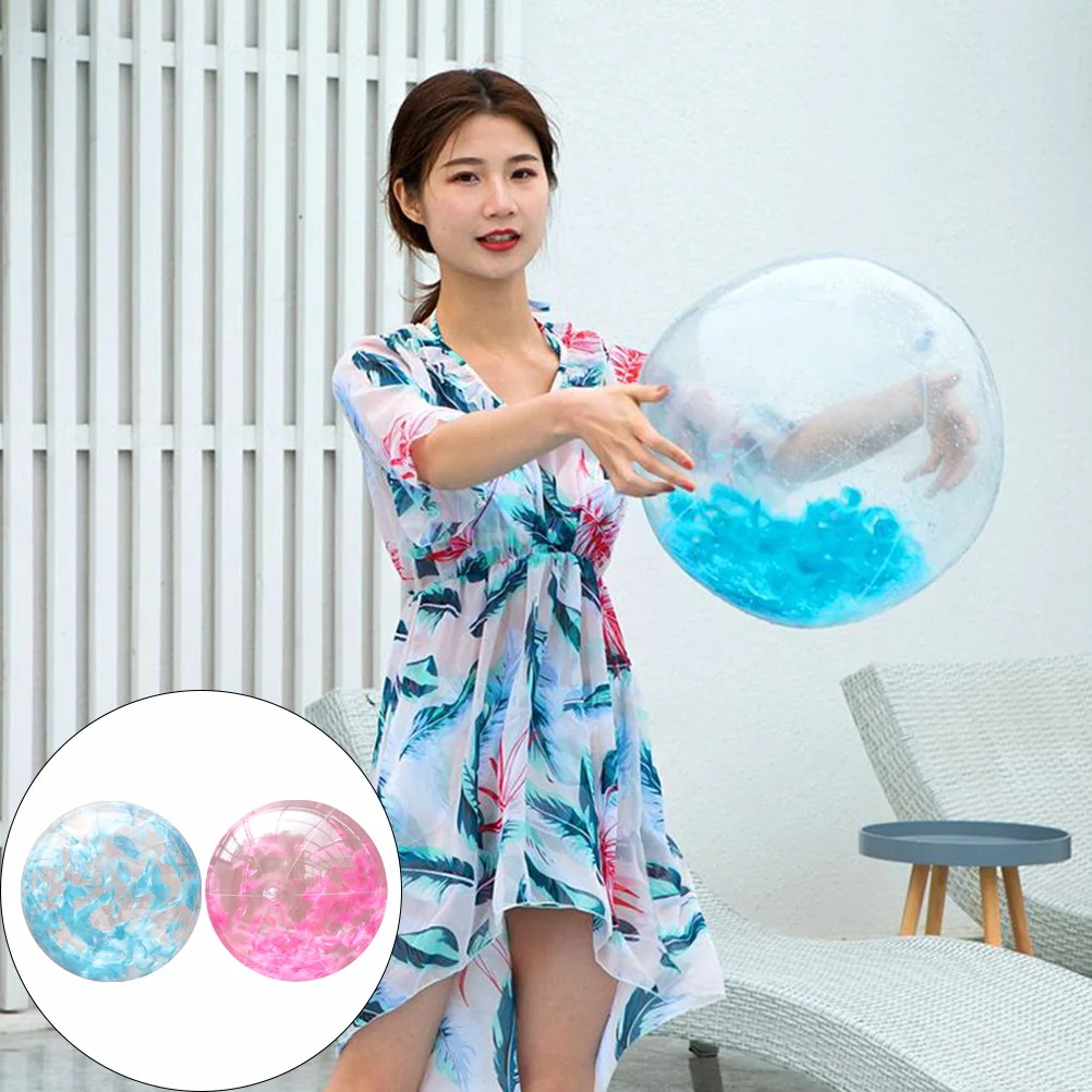 

2pcs Inflatable Beach Balls Inflatable Swimming Pool Balls Inflating Water Balls