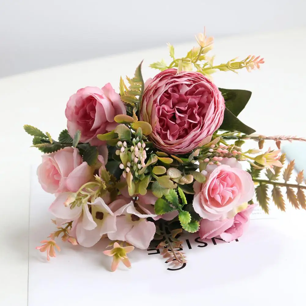 Искусственный цветок пиона искусственный букет невесты водонепроницаемый