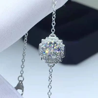 serenity day 12ct d color vvs1 moissanite bracelet hairui square bag fashion jewelry s925 silver gold plated simple chain