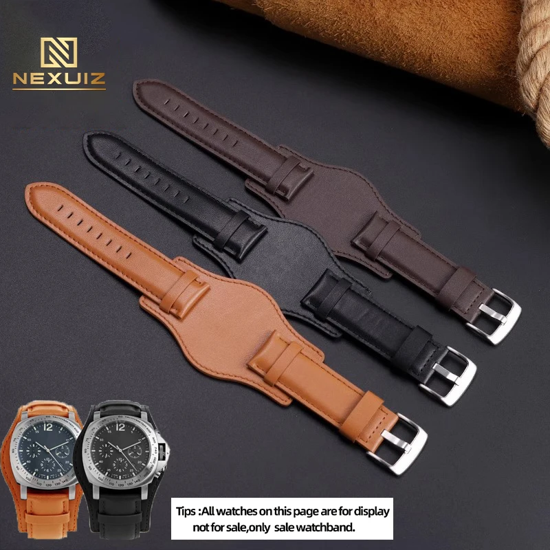 Ремешок для часов из воловьей кожи с лотком Panerai PAM111/441 Fossil CH2564 CH2565 Casio MDV-106 MTP-VD01 22