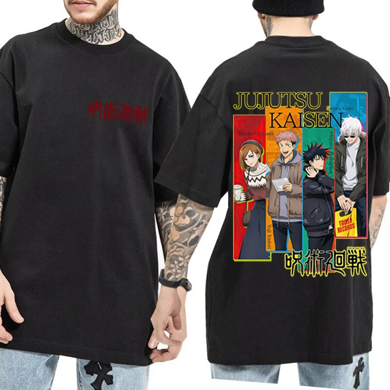 

Men's women T-shirts Jujutsu Kaisen Team Gojo Anime Clothes T Shirt Graphic Tees Men women Streetwear Black Male T Shirt Homme