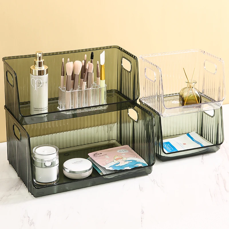 

Acrylic Makeup Box Lipstick Brush Transparent Skincare Storage Box Bathroom Bedroom Organizador De Acrilico Household Tools