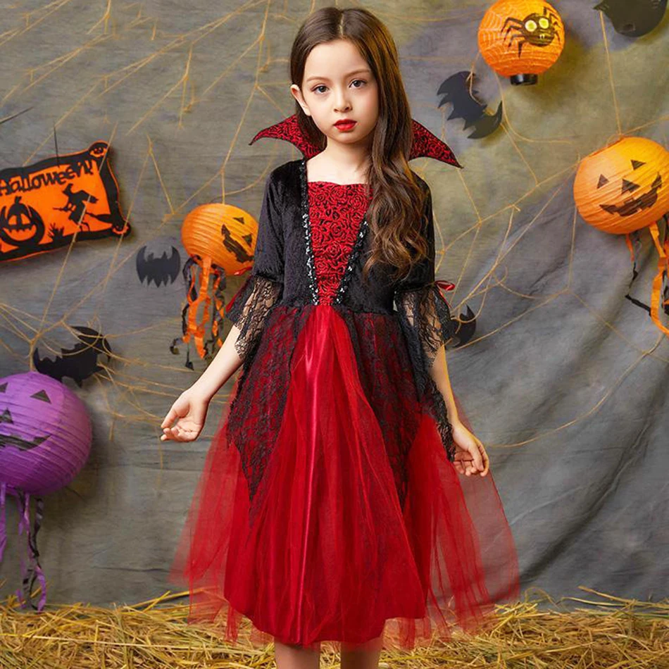 Princess Vampire Costumes for Girls Party Dress Halloween Costume for ...