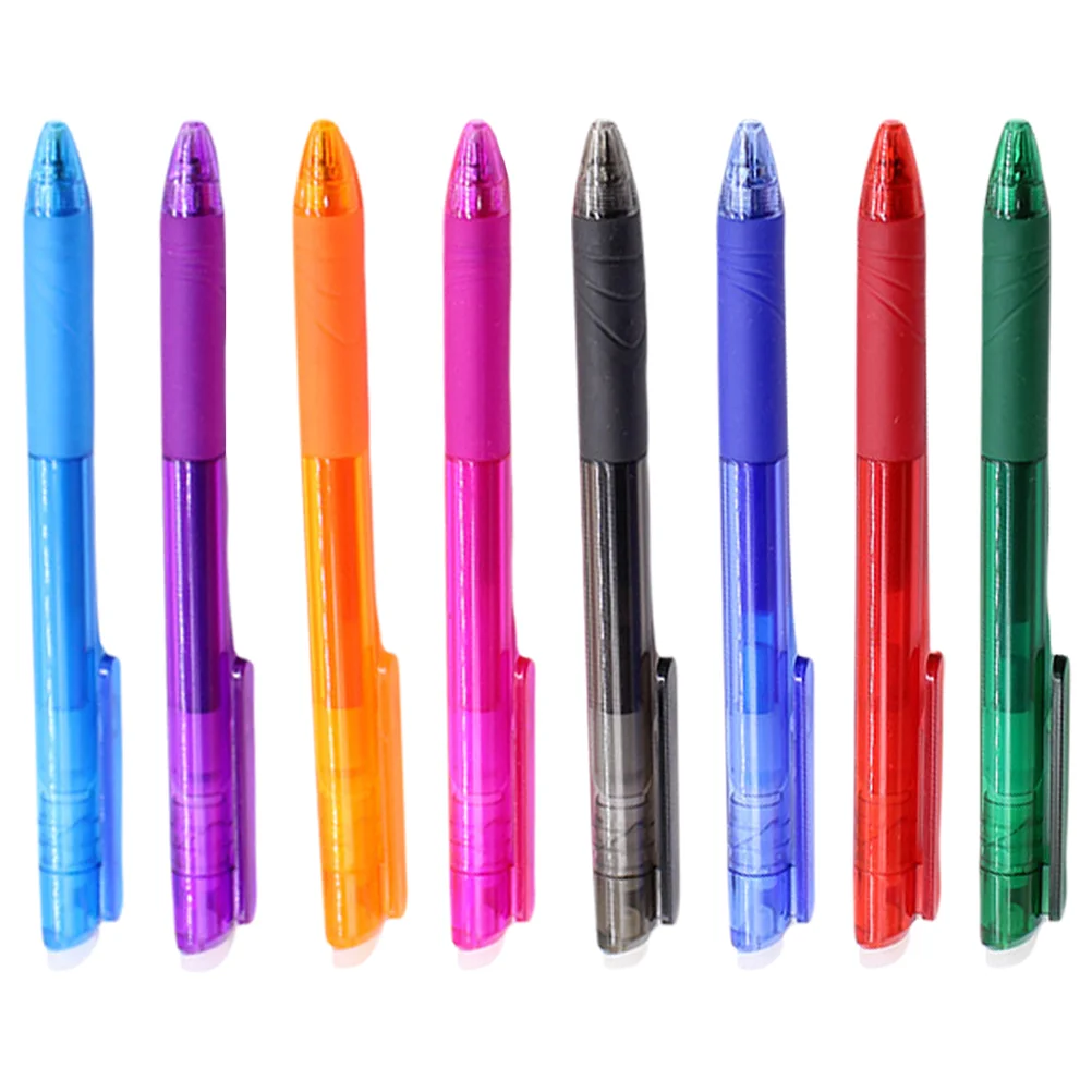 

8 Pcs Color Gel Pen Erasable Pens Bulk Fountain Refills Office Supplies 05 Mm Plastic Ink