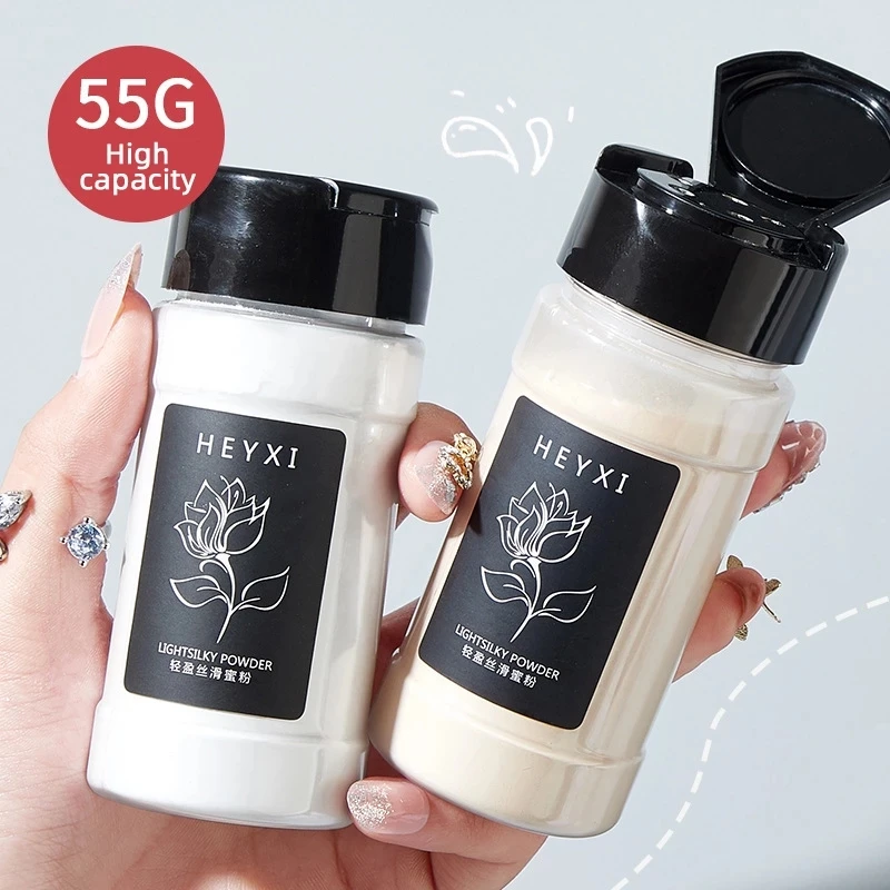 

HEYXI 55g Loose Powder Absorbs Oil Smooth Loose Oil Control Face Powder Makeup Concealer Finish Powder Foundation Base Cosmetic
