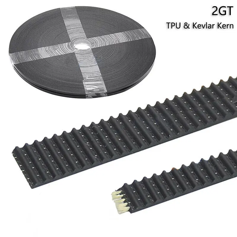 

2GT-6 2GT-10 Open Timing Belt Kevlar + TPU Polyurethane Transmission Belts Width 6mm 10mm for 3D Printer Parts Accessories