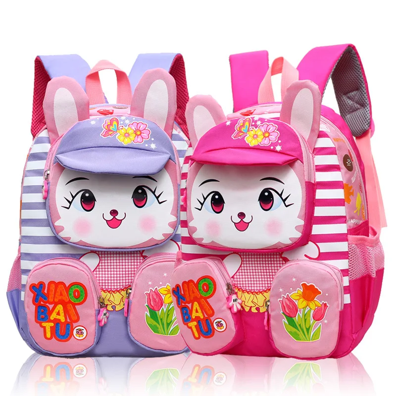 

Cute Girls Boys Rabbit Cartoon Large Backpacks In Kindergarten New Children Primary Student School Bags for Teenagers Mochila