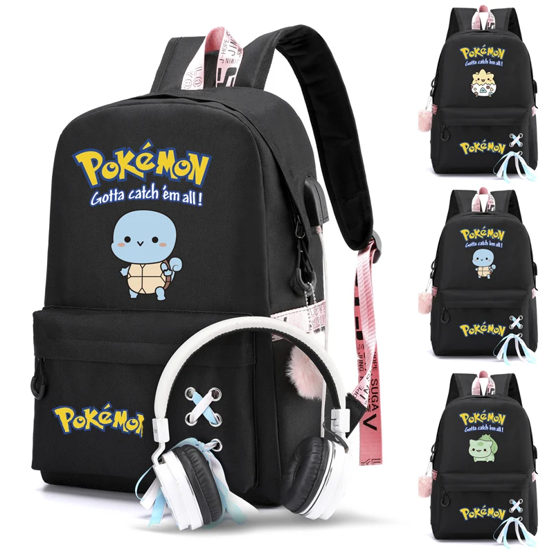 Mochila de Pokémon de Anime, Bolsa Escolar de dibujos animados, bolsa de...
