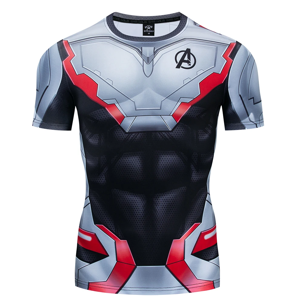 

Marvel Quantum Realm Suit Cosplay Premium 3D Printed Costume Compression T shirt Fitness Gym Quick-Drying Tight Tops Kid Tees