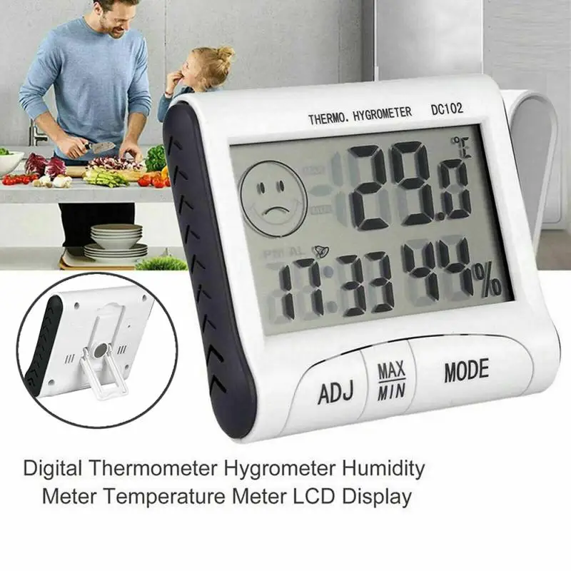 

LCD Mini Digital Thermometer Hygrometer Meter Indoor Temperature Recording Function