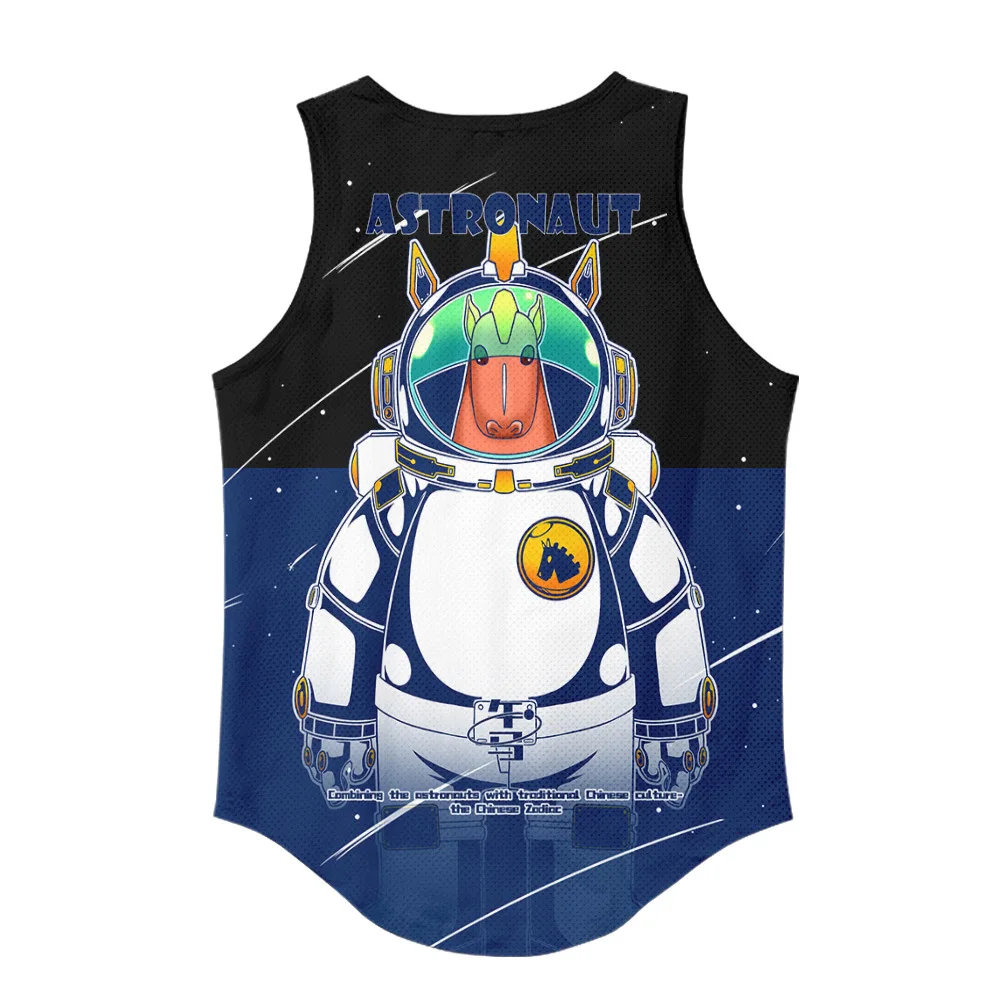 

Майка мужская с принтом лошади астронавта, повседневная спортивная рубашка без рукавов, майка для бодибилдинга, одежда для тренировок в зал...