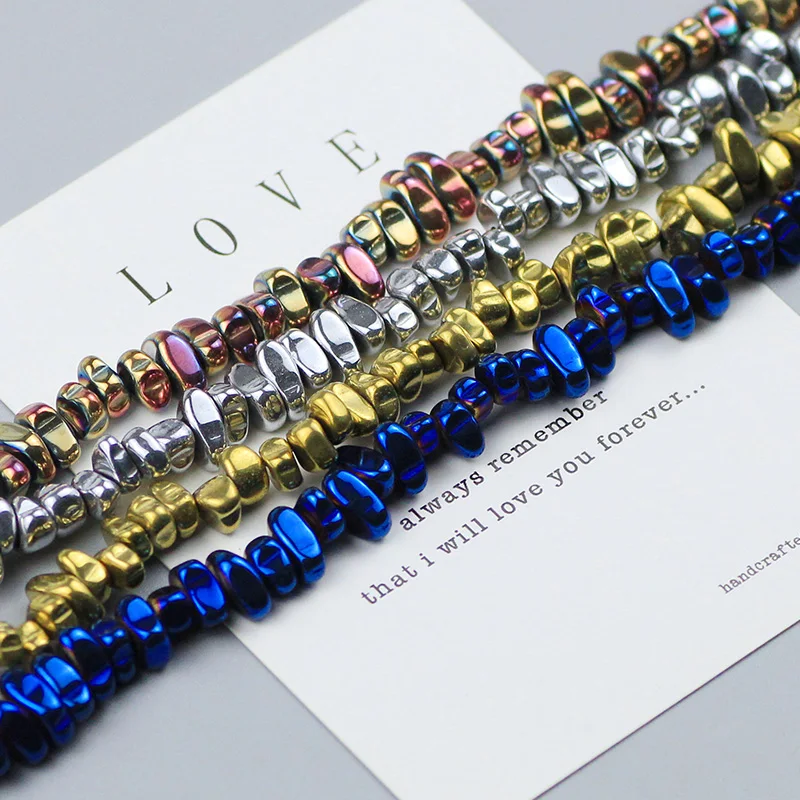 Бусины из натурального гематита 4-8 мм