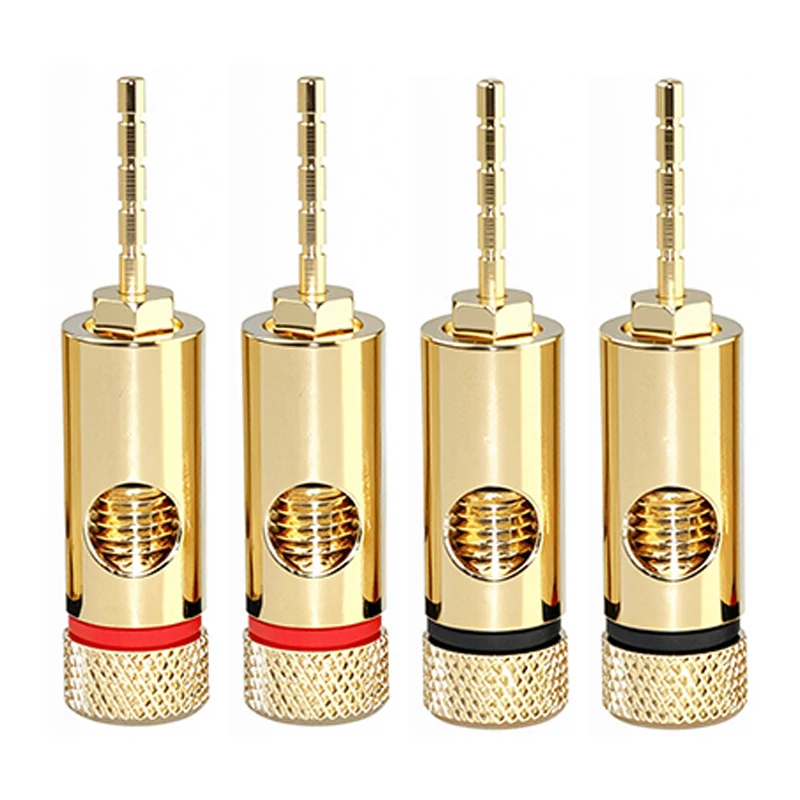 

2 шт. золотистые банановые разъёмы 2 мм