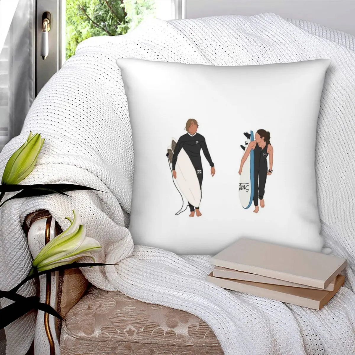 Квадратный чехол Densi для серфинга из полиэстера льна бархата креативный