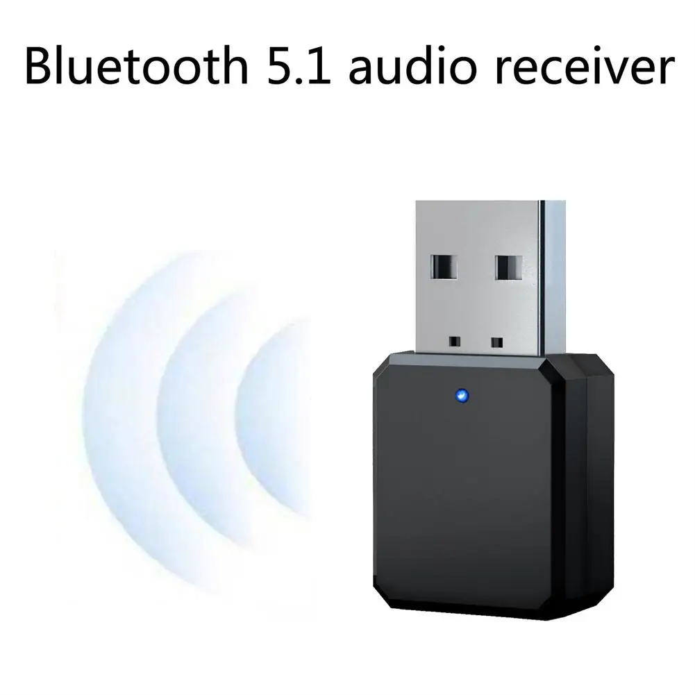 

Bluetooth-compatible V5.1 Audio Receiver Usb Aux Dual Mode Output Dual Channel Stereo Converter Hands-free Calling Microphone