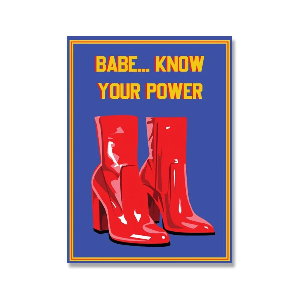 

Empowering Feminist Fashion Girl Power poster and print Canvas Painting Art wall pictures decorations for home decor Plakat